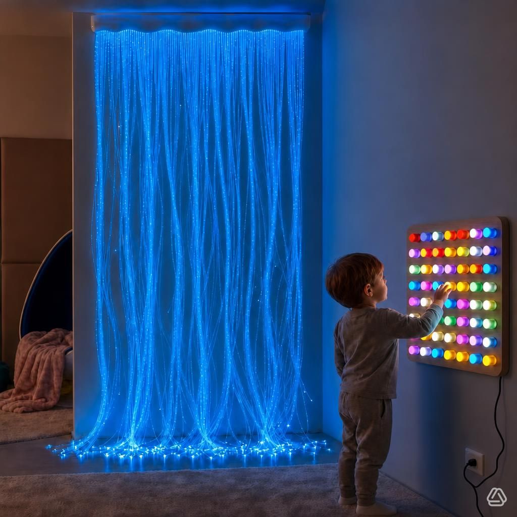 Rideau Lumineux Fibres Optiques Snoezelen (2.5m)