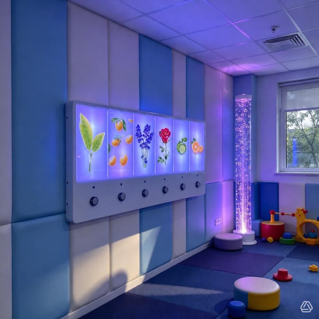 Panneau Mural Sensoriel Olfactif et Lumineux