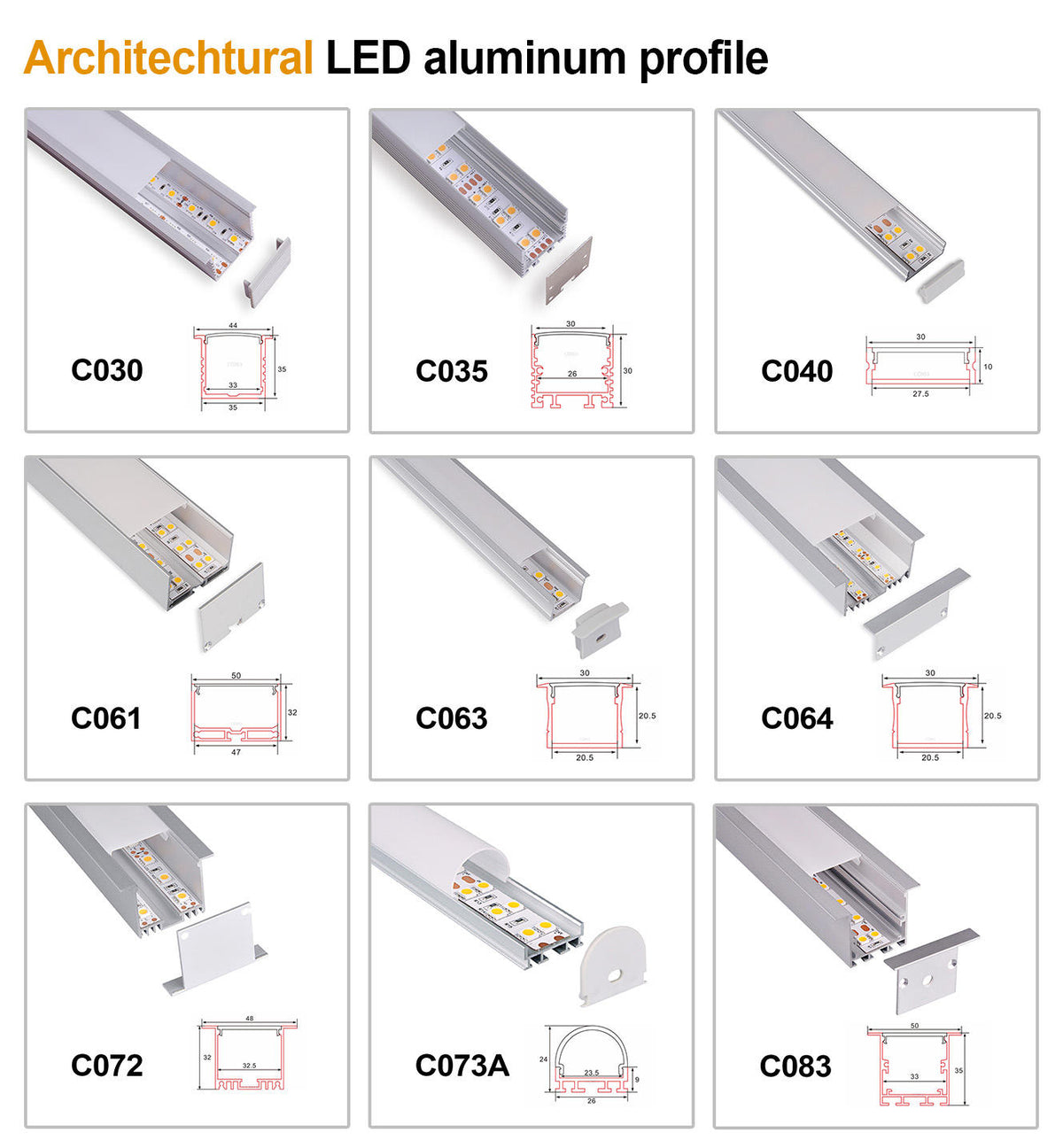 PROFILE ALUMINIUM ARCHITECTURAL SERIE PAL-AR
