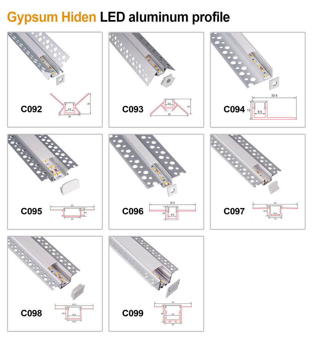 PROFILE ALUMINIUM POUR GYSPE / PLACO SERIE  PAL-G