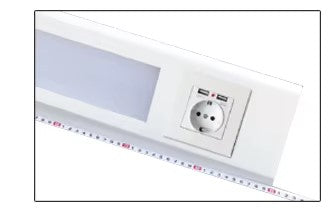 Gaine de tête de lit hospitalière LED DLST-40, 40 W D/I