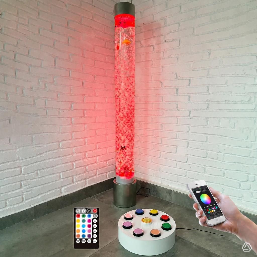 Colonne à Bulles d'Eau LED Interactive – Espace Sensoriel & Snoezelen