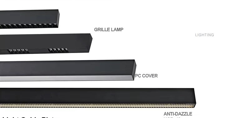 Luminaire linéaire LED 1,2 m, 40 W CCT, diffuseur au choix