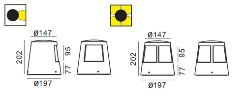 BORNE SASO MULTILPE FAISCEAUX IP65 IK10
