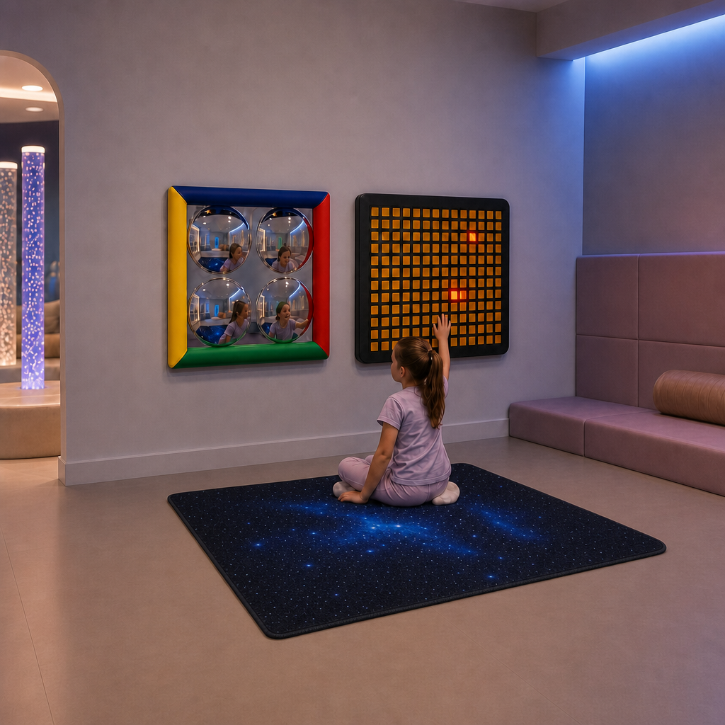 Tapis Sensoriel Étoilé Lumineux Fibres Optiques
